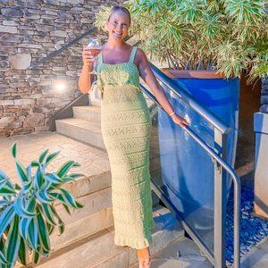 Lime Green Knit Dress